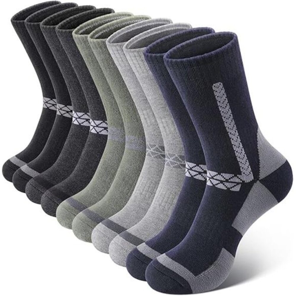 Wool Socks for Men 5 Pairs 10 to 13Thermal Warm Hiking Super Thick Crew - Picture 7 of 7